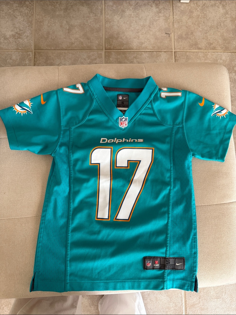 Nike Teal Miami Dolphins Kids Jersey with #17